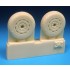 1/48 Sea Fury Diamond Tread Main Wheels for Airfix kits