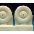 1/72 Bristol Beaufighter Late Wheels Set - Treaded Tyres (2 Resin Wheels)