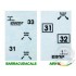 1/48 BAC Lightning F1/F2/F3 Stencils for Airfix kit