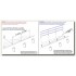 1/350 Chain Railing 3 Horizontal