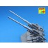 1/35 German 128mm L/61 Barrels for Anti-Aircraft 12.8cm FlaK 40 Zwilling for Takom kit