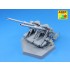 1/35 German 128mm L/61 Barrels for Anti-Aircraft 12.8cm FlaK 40 Zwilling for Takom kit