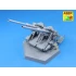 1/35 German 128mm L/61 Barrels for Anti-Aircraft 12.8cm FlaK 40 Zwilling for Takom kit
