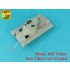 1/35 90mm M-36 Tank Barrel T-Shaped Muzzle Brake w/Mantlet Cover for M47/M48A1 Patton