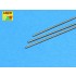 Brass Round Rods - D: 1.1mm; Length: 250mm (x3pcs)