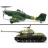 1/72 German Army Bomber Junkers Ju 87G-2 Stuka & Soviet Army Tank JS-2