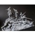 54mm Scale American Civil War Battle of Cedar Creek 1864 (8 figures w/base & low wall)