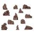 Wargames Basing Bit - Plants #Rocks & Tors (12pcs)