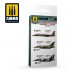 Acrylic Paint Set - USAF Aggressors Desert & Artic Colours (6x 17ml)