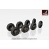 1/48 Soviet BTR-60 APC Armoured Carrier Wheels Set for Micro-Mir kits