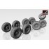 1/72 Aslav-25 Series Wheels w/325/85 R16 Xml Tyres