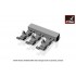 1/72 M1 Abrams Series Mid Type Tracks (solid teeth) w/Drive Wheels