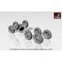 1/72 Mercedes G4 Wheels with Weighted Tyres (off-road pattern)
