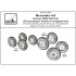 1/72 Mercedes G4 Wheels with Weighted Tyres (off-road pattern)