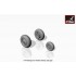 1/144 Sukhoi Su-27 Flanker Wheels w/Early Type Hubs