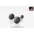 1/144 Sukhoi Su-27 Flanker Wheels w/Early Type Hubs