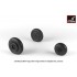 1/32 Mikoyan MiG-9 Fargo/MiG-15 Fagot (Early) Wheels w/Weighted Tyres