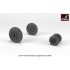 1/32 F-4B/N Phantom II Wheels w/Weighted Tyres (early)