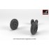1/32 F-4B/N Phantom II Wheels w/Weighted Tyres (early)