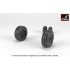 1/32 F-4J/K/M/S Phantom II/FG.Mk 1/FGR.Mk 2 Wheels w/Weighted Tyres (late)