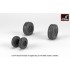 1/32 F-4J/K/M/S Phantom II/FG.Mk 1/FGR.Mk 2 Wheels w/Weighted Tyres (late)