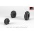 1/32 AH-64 Apache Wheels w/Weighted Tyres, Spoked Hubs