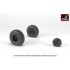 1/32 AH-64 Apache Wheels w/Weighted Tyres, Spoked Hubs