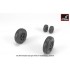 1/32 JAS-39 A/B/C "Gripen" Wheels w/Weighted Tyres (Early)