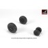1/32 JAS-39 D/E/F "Gripen" Wheels w/Weighted Tyres (Late)