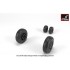 1/32 JAS-39 D/E/F "Gripen" Wheels w/Weighted Tyres (Late)