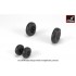 1/32 JAS-39 D/E/F "Gripen" Wheels w/Weighted Tyres (Late)
