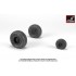 1/35 UH-60 Black Hawk Wheels w/Weighted Tyres for HH-60/MH-60/UH-60/S-70A kits