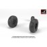 1/35 UH-60 Black Hawk Wheels w/Weighted Tyres for HH-60/MH-60/UH-60/S-70A kits