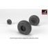 1/35 AH-64 Apache Wheels w/Weighted Tyres, Spoked Hubs