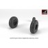 1/35 AH-64 Apache Wheels w/Weighted Tyres, Spoked Hubs