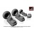 1/48 Sukhoj Su-27/35 Wheels w/Early Type Hubs, Weighted Tyres & Late Type Front Mudguard