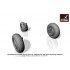1/48 Sukhoj Su-27/35 Wheels w/Early Type Hubs, Weighted Tyres & Late Type Front Mudguard