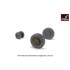 1/48 F-100D Super Sabre Wheels w/Weighted Tyres