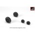 1/48 F-101 Voodoo Wheels w/Optional Nose Wheels & Weighted Tyres