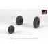 1/48 AH-64 Apache Wheels w/Weighted Tyres, Spoked Hubs