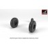 1/48 AH-64 Apache Wheels w/Weighted Tyres, Spoked Hubs