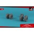 1/48 Bell Boeing OV-22 Osprey Wheels w/Weighted Tires Type "B"