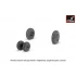 1/48 Fairey "Gannet" Early Type Wheels w/Weighted Straight Pattern Tyres