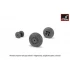 1/48 Fairey "Gannet" Early Type Wheels w/Weighted Straight Pattern Tyres