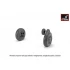 1/48 Fairey "Gannet" Early Type Wheels w/Weighted Straight Pattern Tyres