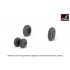 1/48 Fairey "Gannet" Late Type Wheels w/Weighted Checkerboard Pattern Tyres