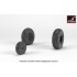 1/48 Hawker "Sea Hawk" Wheels w/Weighted Tyres