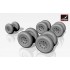 1/72 Antonov An-10 Cat/An-12 Cub Wheels for Roden kits