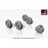 1/72 Mikoyan MiG-31 Foxhound Wheels w/Weighted Tyres & Front Mudguard