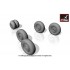 1/72 Mikoyan MiG-31 Foxhound Wheels w/Weighted Tyres & Front Mudguard